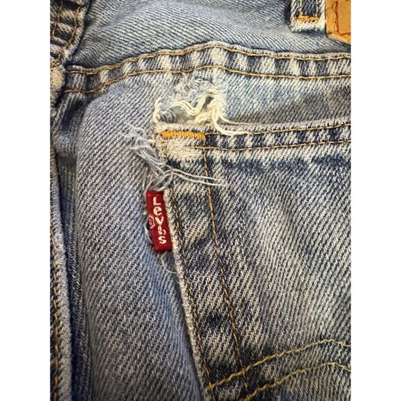 Levi's 517 Jeans 31x34 Medium Wash Thrashed Distressed Grunge Y2K Vintage Denim* - Picture 7 of 10